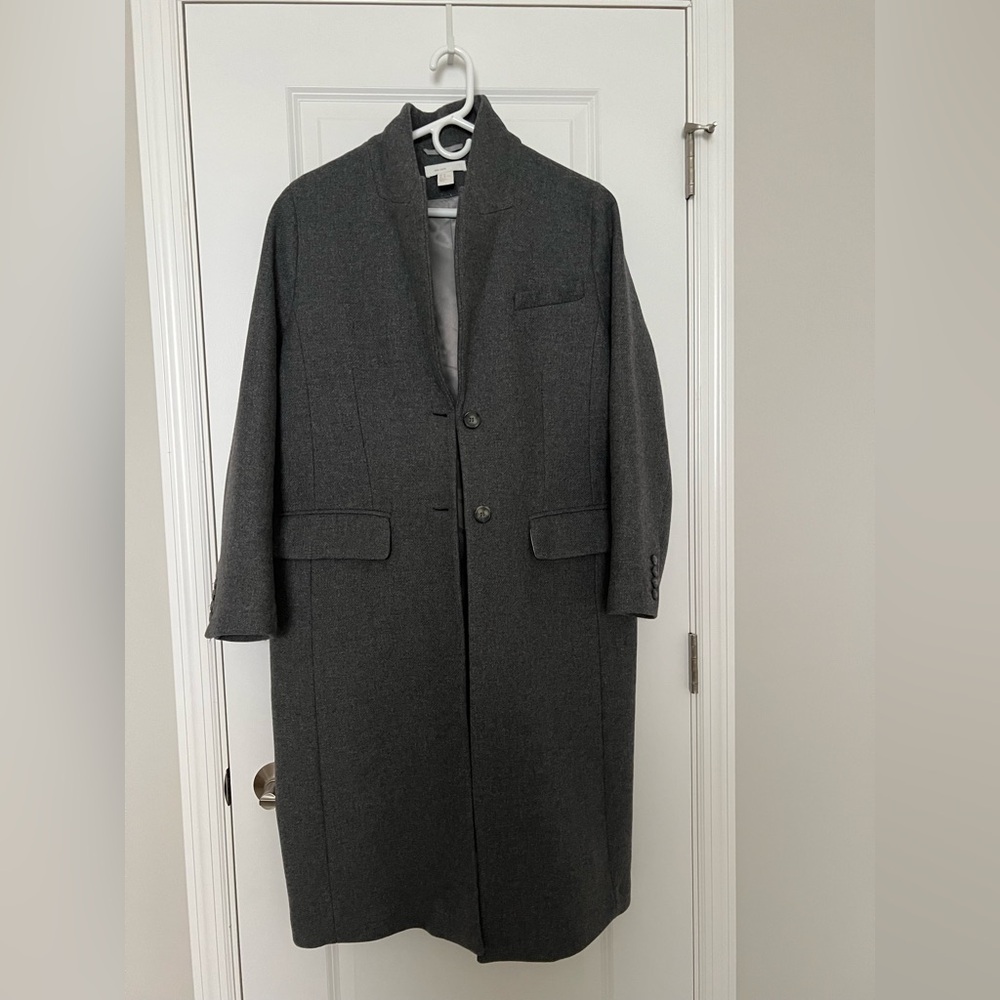H&M Charcoal Gray Wool Coat Size 12